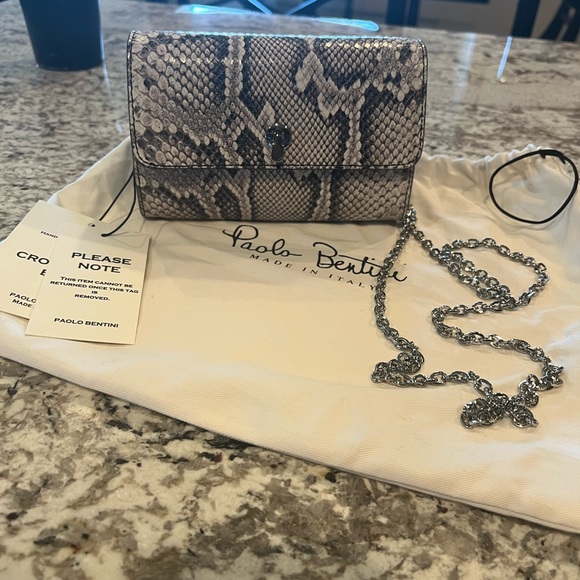 Mini Croc Leather Crossbody/Clutch - Picture 7 of 9